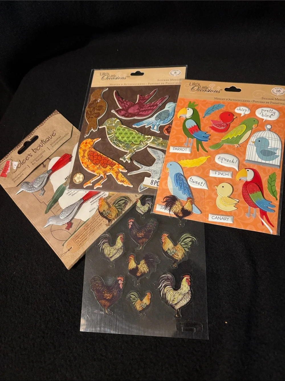 3d stickers crafting scrapbooking art Birds